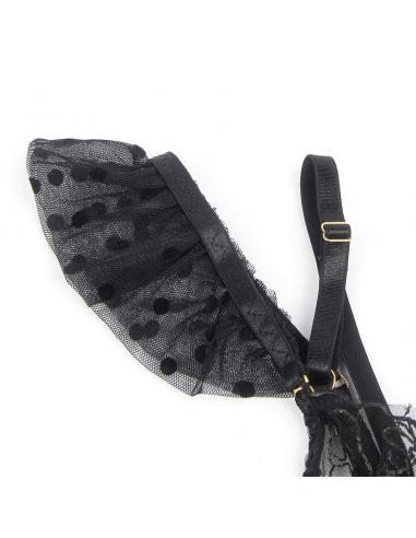Subblime - 957483 conjunto sujetador y liga de encaje negro s/m