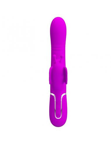Pretty love - vibrador rabbit multifunción 4 en 1 mariposa fucsia