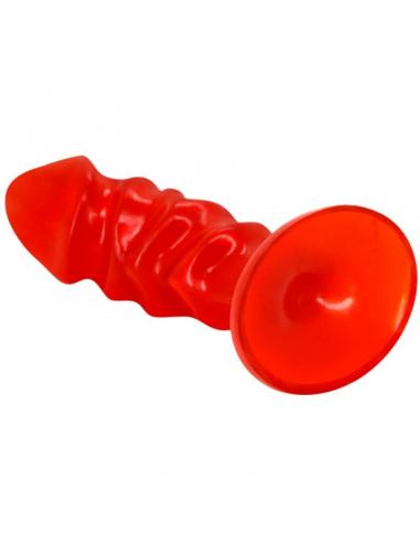 Baile - plug anal unisex con ventosa rojo