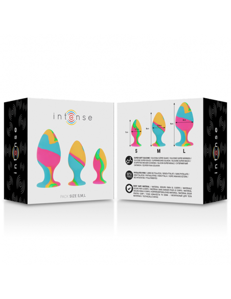 Intense - set plug silicona multicolor