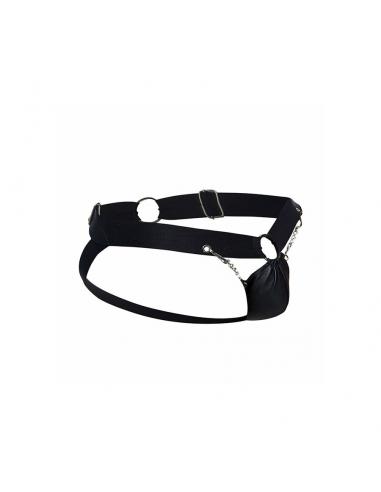 Mob - dngeon jockstrap de cadena negra talla única