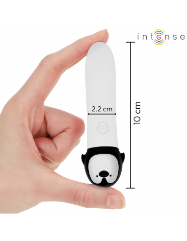 Intense - rico bala vibradora pingüino recargable usb 10 x 2.2 cm