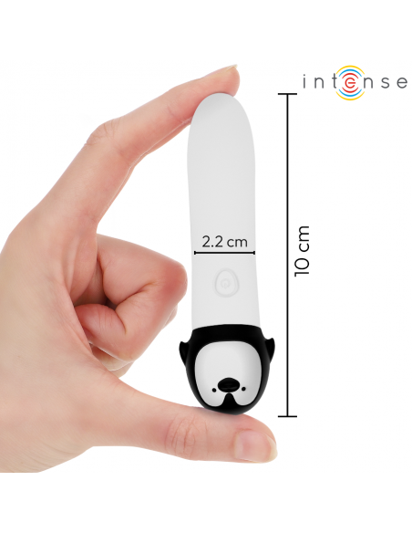Intense - rico bala vibradora pingüino recargable usb 10 x 2.2 cm