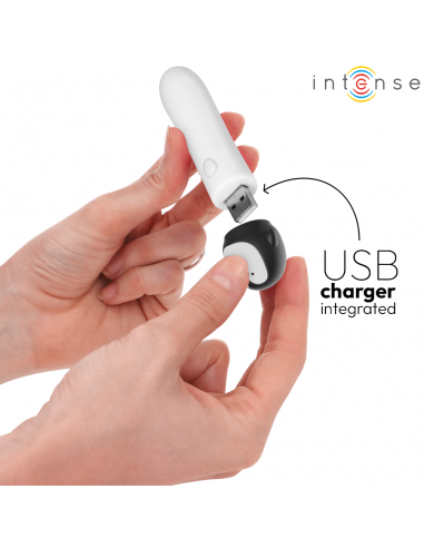 Intense - rico bala vibradora pingüino recargable usb 10 x 2.2 cm
