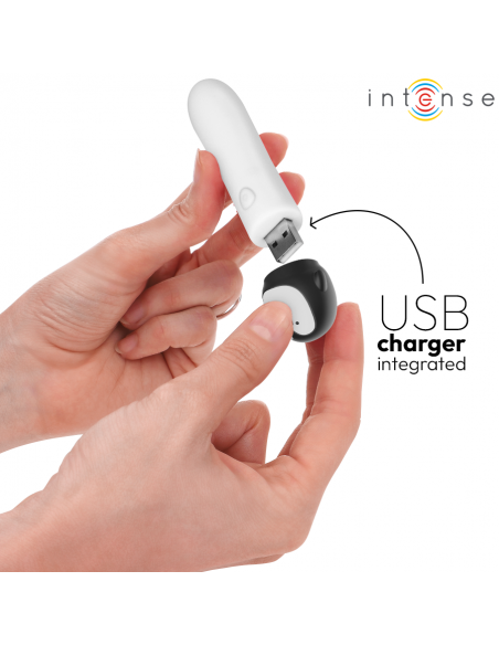 Intense - rico bala vibradora pingüino recargable usb 10 x 2.2 cm