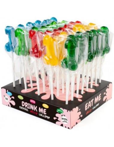 Secretplay - expositor surtido piruletas pene con alcohol 40 unidades