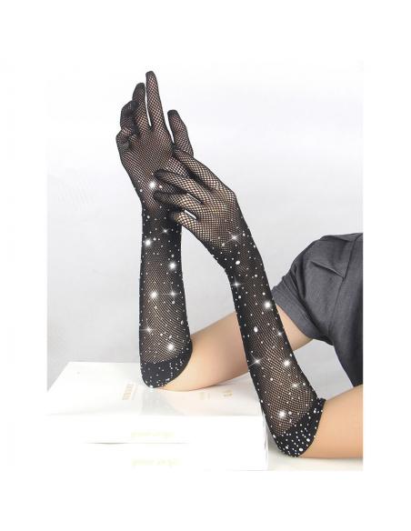 Subblime - 957469 guantes transparentes con brillo negro s/m