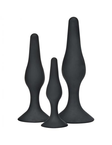 Toyjoy - anal play curvy companions plug anal 3 piezas negro
