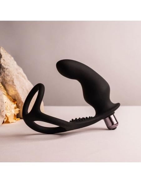 Rocks- off - ro- zen rro plug anal con anillo vibrador para el pene negro