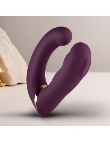 Rocks- off - gemini vibrador dual punto g y estimulador clítoris morado
