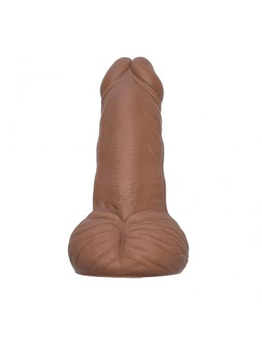 Diablo picante - juguete antiestrés con forma de pene color mulato