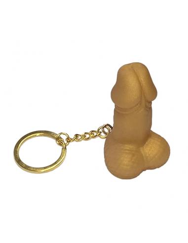 Diablo picante - silbato llavero con forma de pene dorado