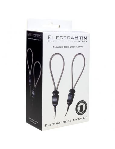 Electrastim - electraloops e-stim anillos metálicos ajustables para el pene