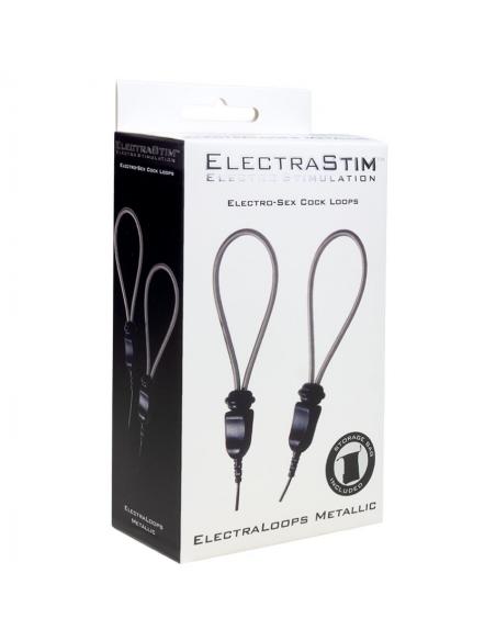 Electrastim - electraloops e-stim anillos metálicos ajustables para el pene
