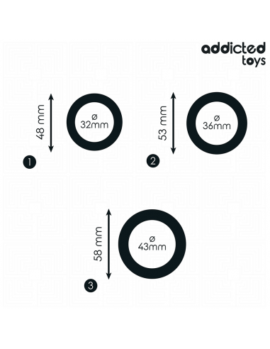 Addicted toys - set de anillos silicona modelo 1