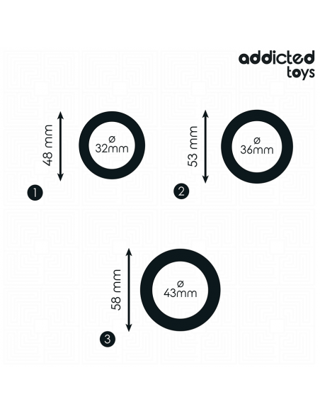 Addicted toys - set de anillos silicona modelo 1
