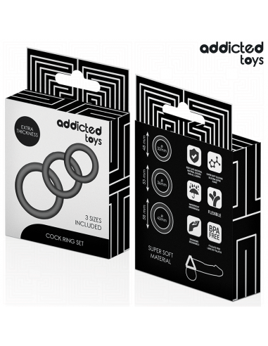 Addicted toys - set de anillos silicona modelo 1