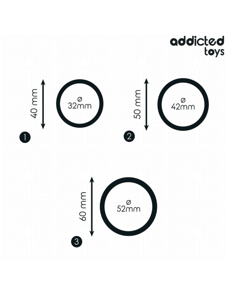 Addicted toys - set de anillos silicona modelo 2
