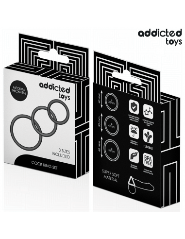 Addicted toys - set de anillos silicona modelo 2
