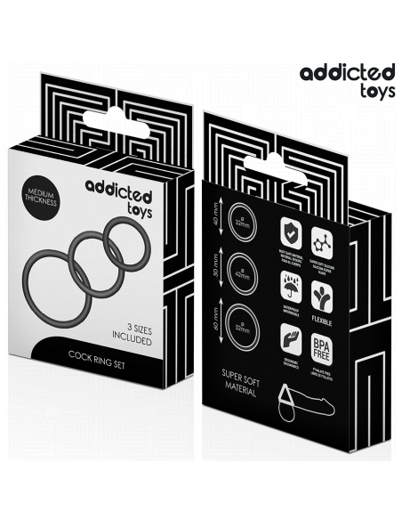 Addicted toys - set de anillos silicona modelo 2