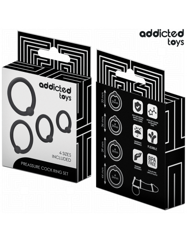 Addicted toys - set anillos silicona de presión