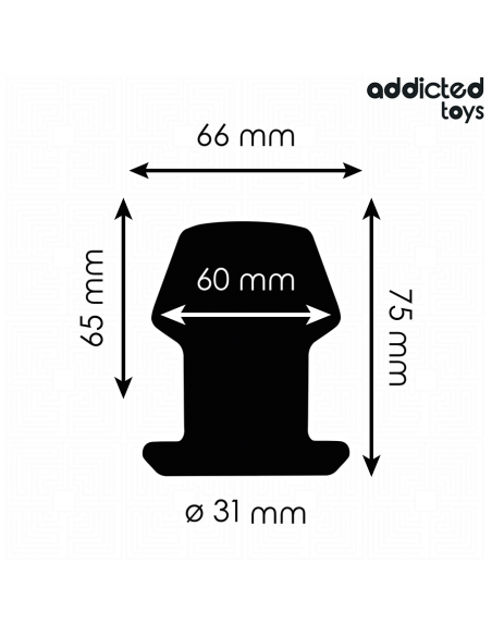 Addicted toys - plug anal hueco extrem silicona talla s 7,5 cm
