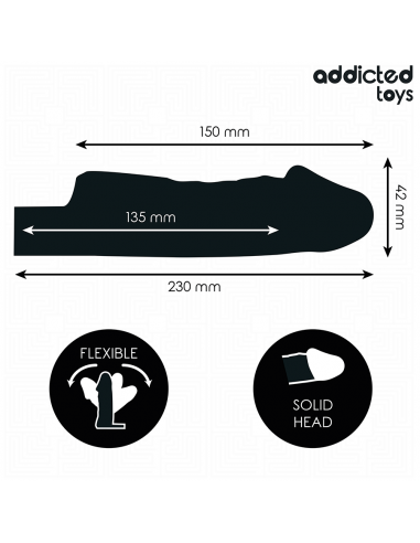 Addicted toys - funda para el pene transparente talla s 23 cm