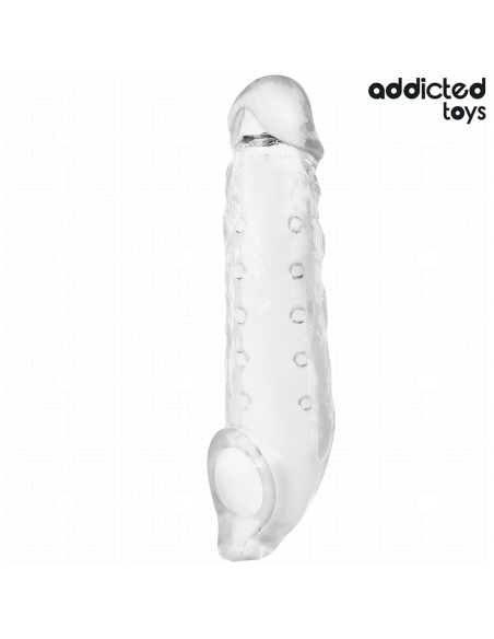 Addicted toys - fundas para el pene transparente talla m 27 cm