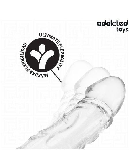 Addicted toys - extensor para el pene transparente 27 cm
