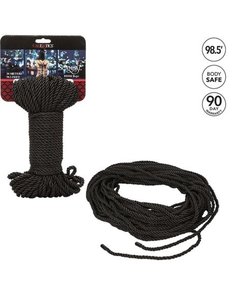 Calexotics - scandal cuerda bdsm negra 30 m