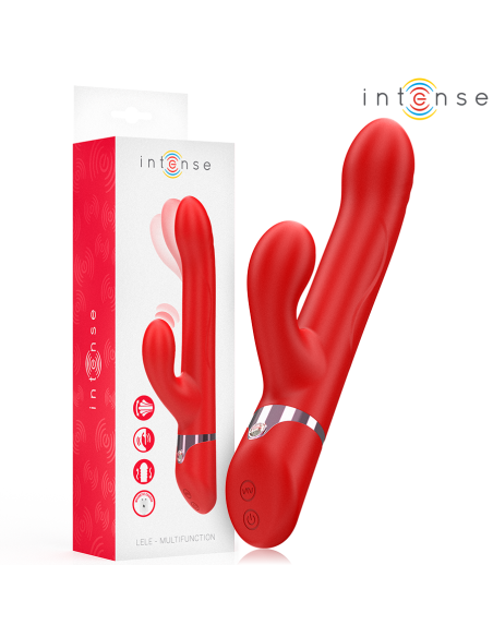 Intense - lele vibrador multifunción rotatorio & oscilación & estimulación rojo