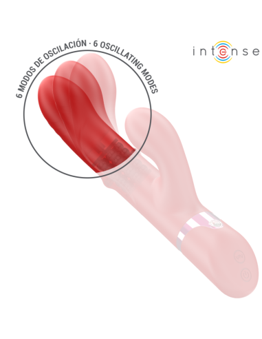 Intense - lele vibrador multifunción rotatorio & oscilación & estimulación rojo