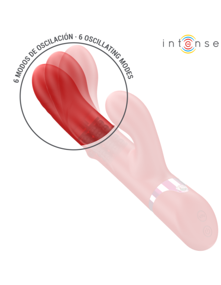 Intense - lele vibrador multifunción rotatorio & oscilación & estimulación rojo