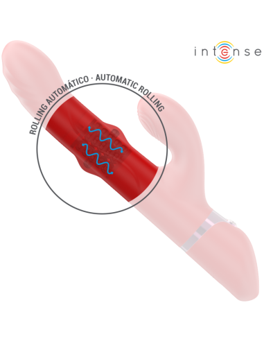 Intense - lele vibrador multifunción rotatorio & oscilación & estimulación rojo