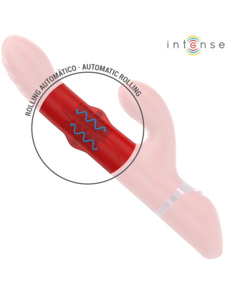 Intense - lele vibrador multifunción rotatorio & oscilación & estimulación rojo