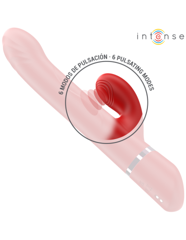Intense - lele vibrador multifunción rotatorio & oscilación & estimulación rojo