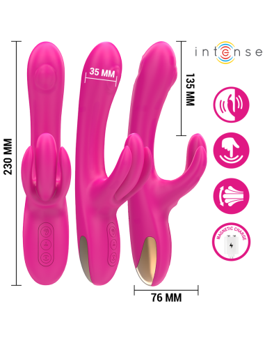 Intense - britney vibrador multifunción rabbit 23 cm rosa