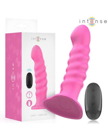 Intense - cindy vibrador talla l diseño en espiral 10 vibraciones rosa control remoto