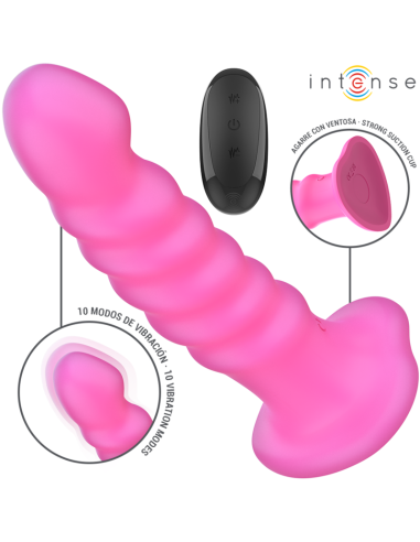 Intense - cindy vibrador talla l diseño en espiral 10 vibraciones rosa control remoto