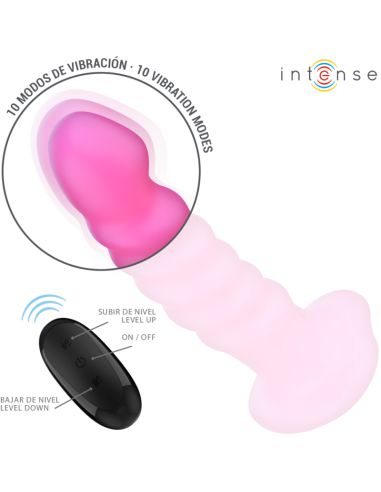 Intense - cindy vibrador talla l diseño en espiral 10 vibraciones rosa control remoto