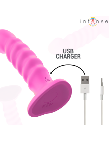 Intense - cindy vibrador talla l diseño en espiral 10 vibraciones rosa control remoto