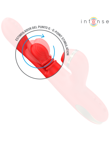 Intense - katy estimulador clítoris multifunción 4 cabezales intercambiables rojo