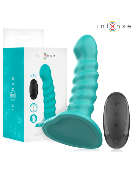 Intense - buffy vibrador talla s diseño en espiral 10 vibraciones azul control remoto