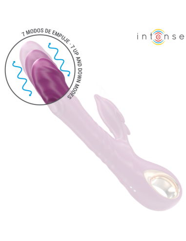 Intense - halle vibrador multifunción con lengua estimuladora en forma de delfín morado