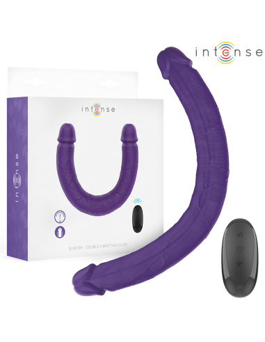 Intense - gunter dildo doble vibrador 40 cm morado control remoto