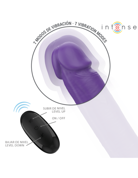 Intense - gunter dildo doble vibrador 40 cm morado control remoto