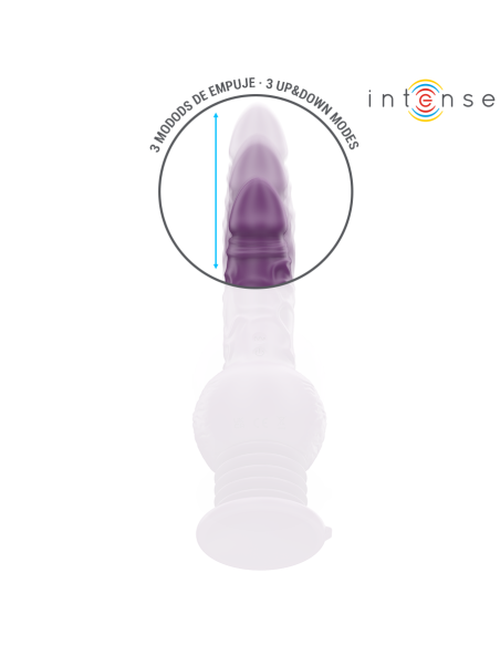 Intense - tatum vibrador multifunción con vibración up and down 24 cm morado