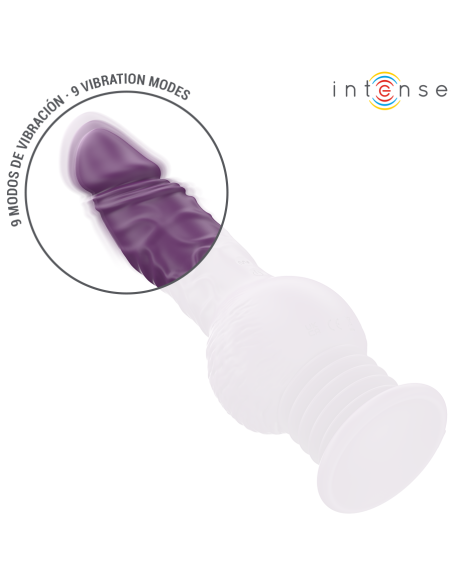 Intense - tatum vibrador multifunción con vibración up and down 24 cm morado