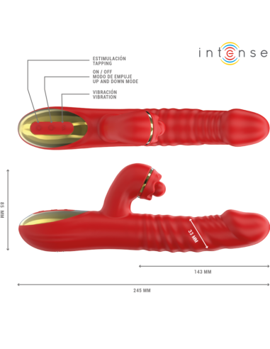 Intense - thalia vibración & empuje & estimulación rojo