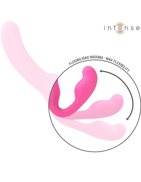 Intense - amy vibrador doble 20 cm rosa control remoto